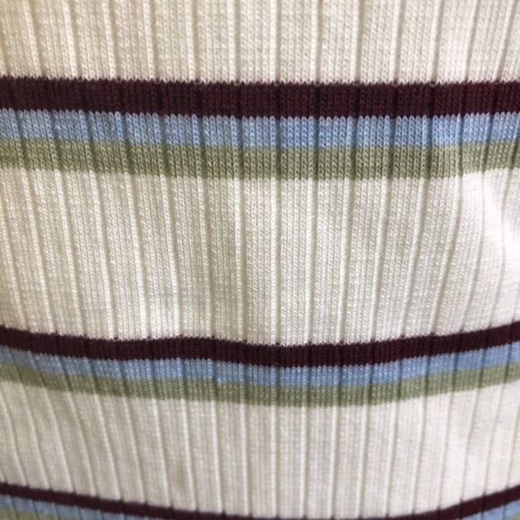 NEW FREE PEOPLE Donna Striped Tee Top Short Sleeves in Ivory Color.Size XS - Picture 5 of 9